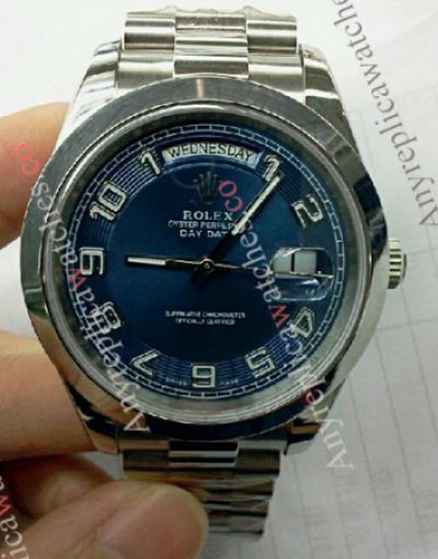 Best Replica Rolex Presidential Day-date II Watch Blue Arabic 41mm